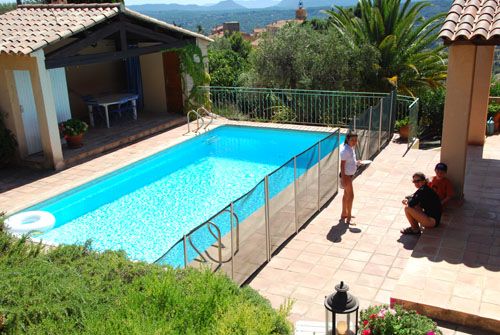 The pool at the house in Fayence