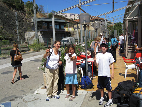 Some ice cream after we finally got the train tickets in Cerbere